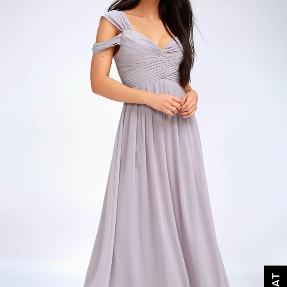 LULUS Make Me Move Grey Maxi Dress